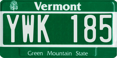 VT license plate YWK185