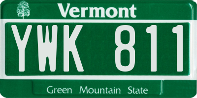 VT license plate YWK811