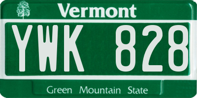 VT license plate YWK828