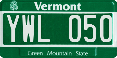 VT license plate YWL050