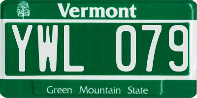 VT license plate YWL079