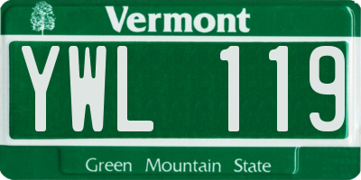 VT license plate YWL119