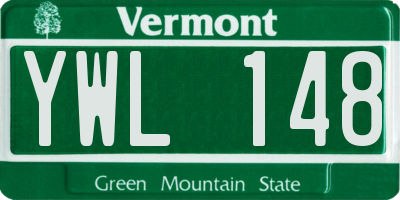 VT license plate YWL148