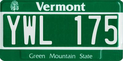 VT license plate YWL175