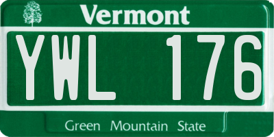 VT license plate YWL176