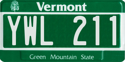 VT license plate YWL211