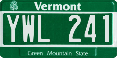 VT license plate YWL241