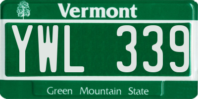 VT license plate YWL339