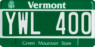 VT license plate YWL400