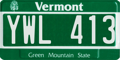 VT license plate YWL413