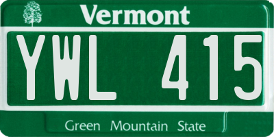 VT license plate YWL415