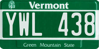 VT license plate YWL438