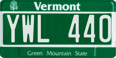 VT license plate YWL440