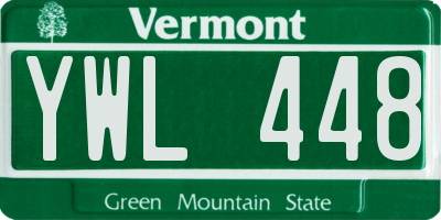VT license plate YWL448
