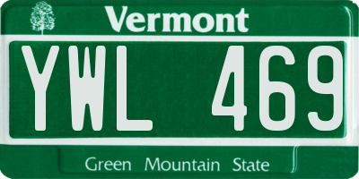 VT license plate YWL469