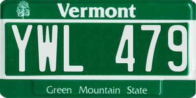 VT license plate YWL479