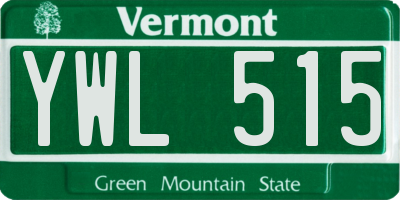VT license plate YWL515