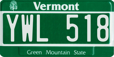 VT license plate YWL518