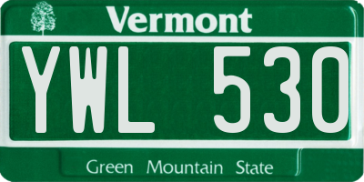 VT license plate YWL530