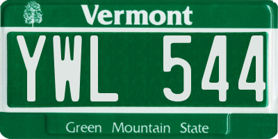VT license plate YWL544