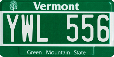 VT license plate YWL556