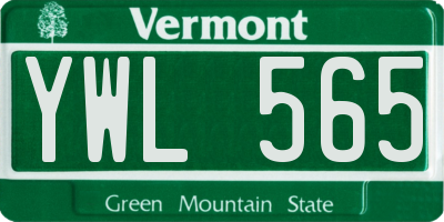 VT license plate YWL565