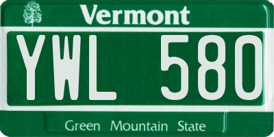 VT license plate YWL580