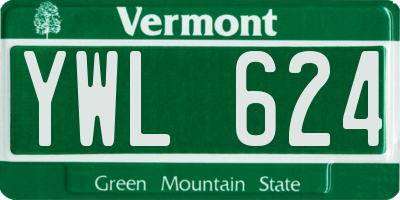 VT license plate YWL624