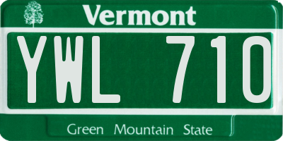 VT license plate YWL710