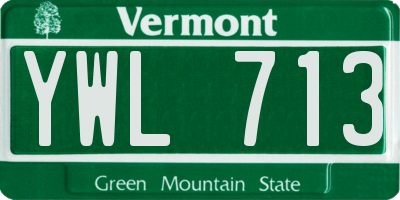 VT license plate YWL713