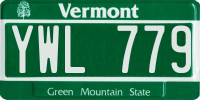 VT license plate YWL779
