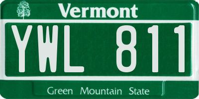 VT license plate YWL811