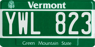 VT license plate YWL823