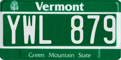 VT license plate YWL879