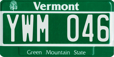 VT license plate YWM046