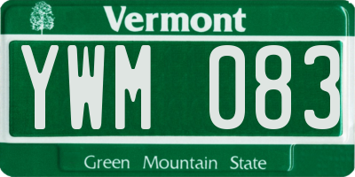VT license plate YWM083
