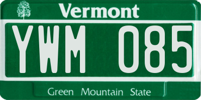 VT license plate YWM085