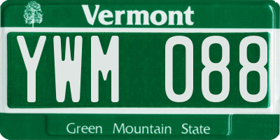 VT license plate YWM088