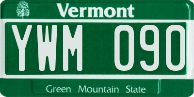VT license plate YWM090