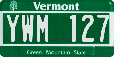 VT license plate YWM127