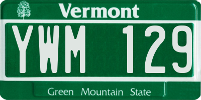 VT license plate YWM129