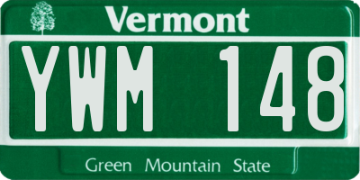VT license plate YWM148