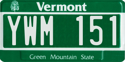 VT license plate YWM151