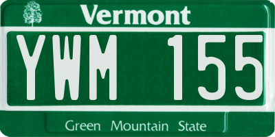 VT license plate YWM155