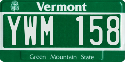VT license plate YWM158
