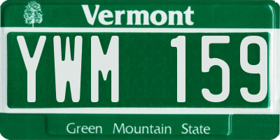 VT license plate YWM159