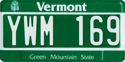 VT license plate YWM169