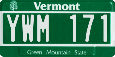 VT license plate YWM171