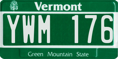 VT license plate YWM176