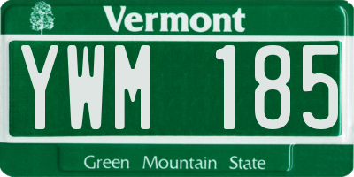 VT license plate YWM185